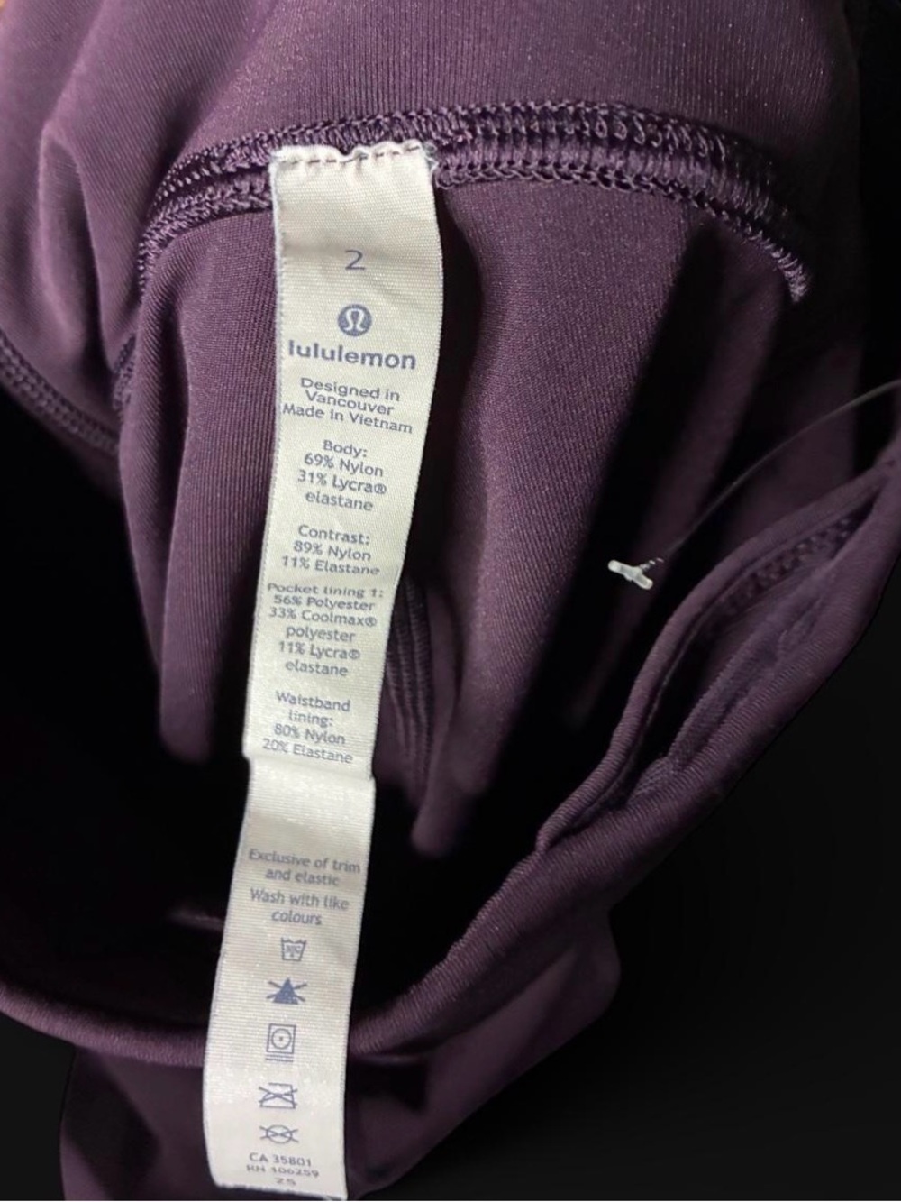 lululemon athletica Deep Plum Women's Leggings